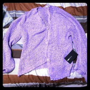 Purple cardigan